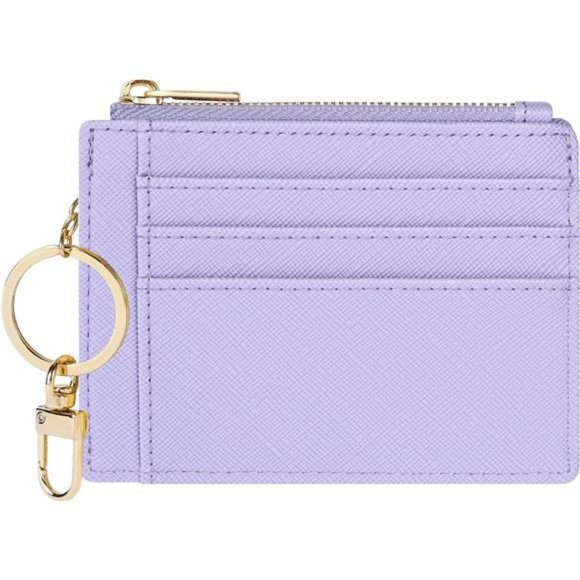 Handbags - Card Case Slim Front Pocket Wallet for Women Credit Card Holder with Keychain
